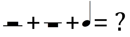 half rest plus whole rest plus quarter note