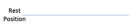 rest position or a single straight line on the sound wave diagram