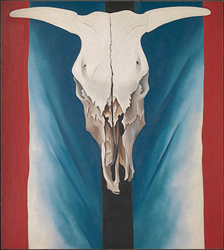 Georgia O'Keeffe's Cow Skull: Red, White, and Blue
